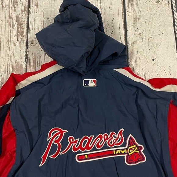 Vintager Atlanta Braves MLB Baseball Hooded Starter Sports Jacket - Picture 6 of 12